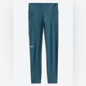 NWOT Under Armour HeatGear Hi Ankle Performance Legging, Teal Green, Size Large